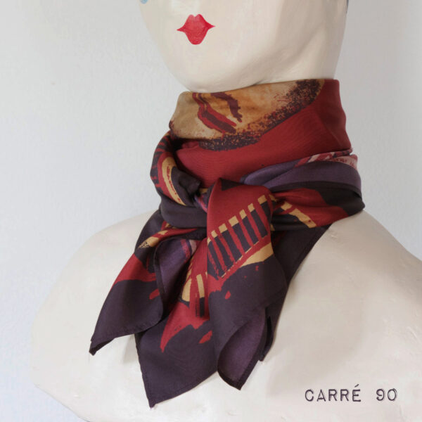 foulard en soie Le grand soleil | Le Bestiaire