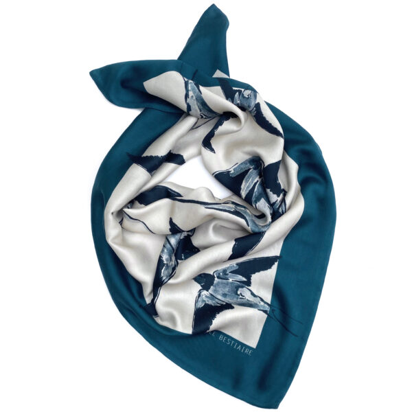 Foulard en viscose Les Hirondelles | Le Bestiaire