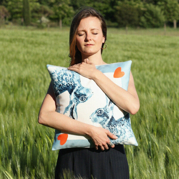 Housse de coussin – Les Lièvres