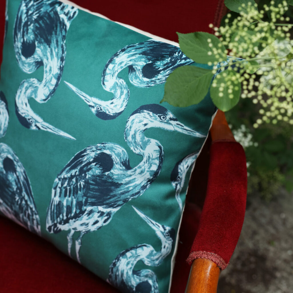 Housse de coussin Les Hérons | Le Bestiaire