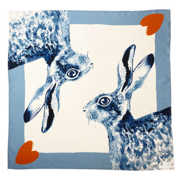 Foulard en soie – Les Lièvres