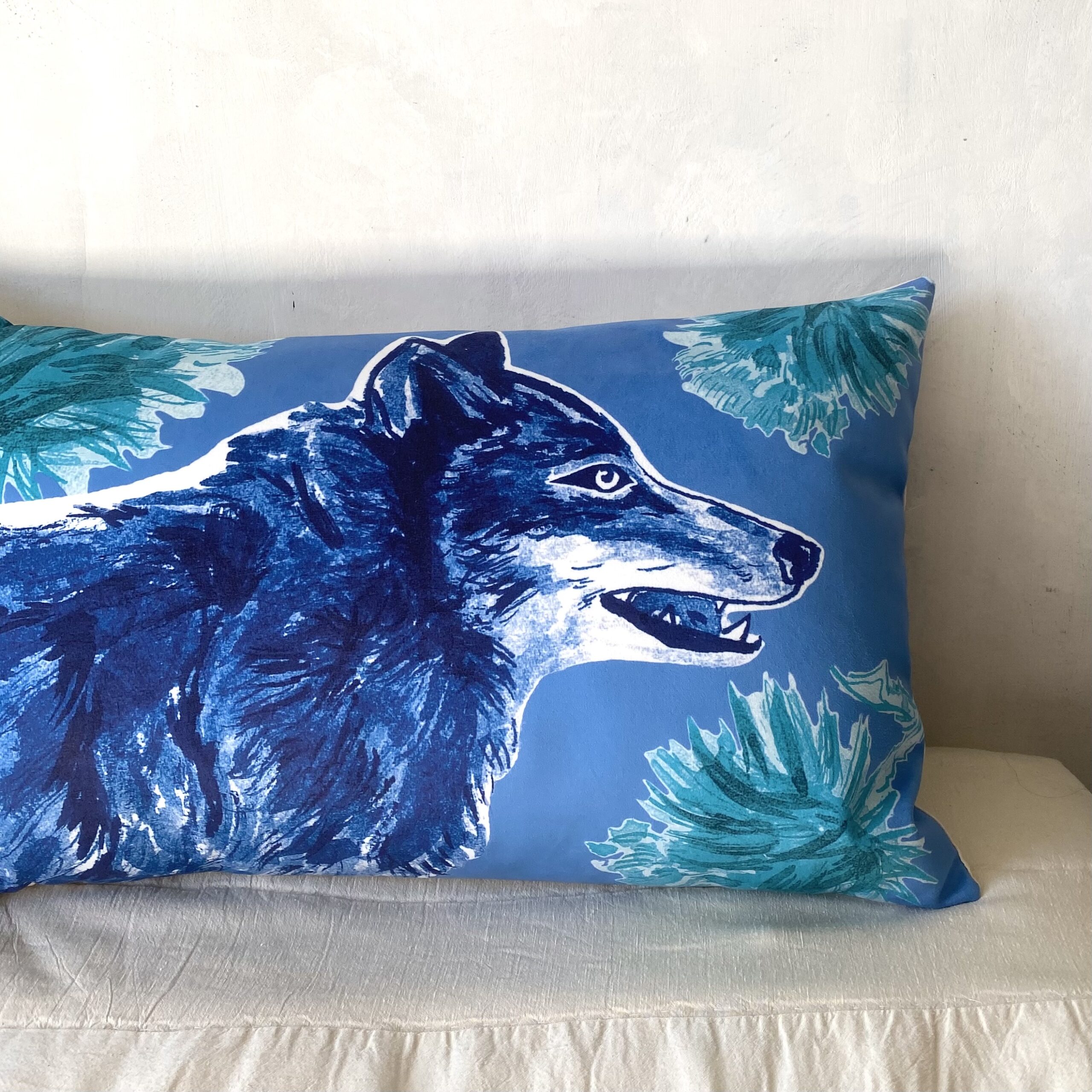 Housses de coussin Le Loup Bleu | Le Bestiaire