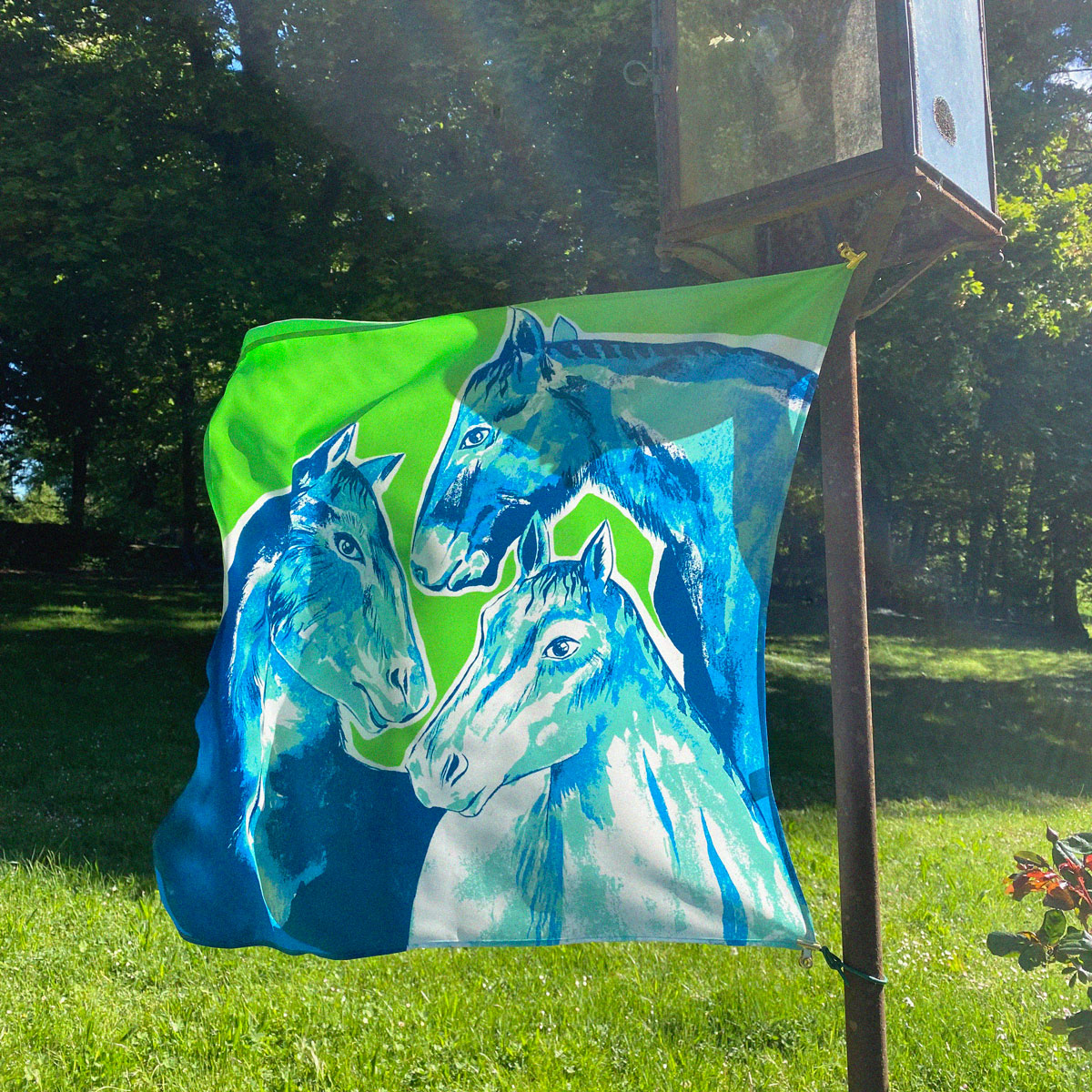 Foulard en soie Les Chevaux | Le Bestiaire