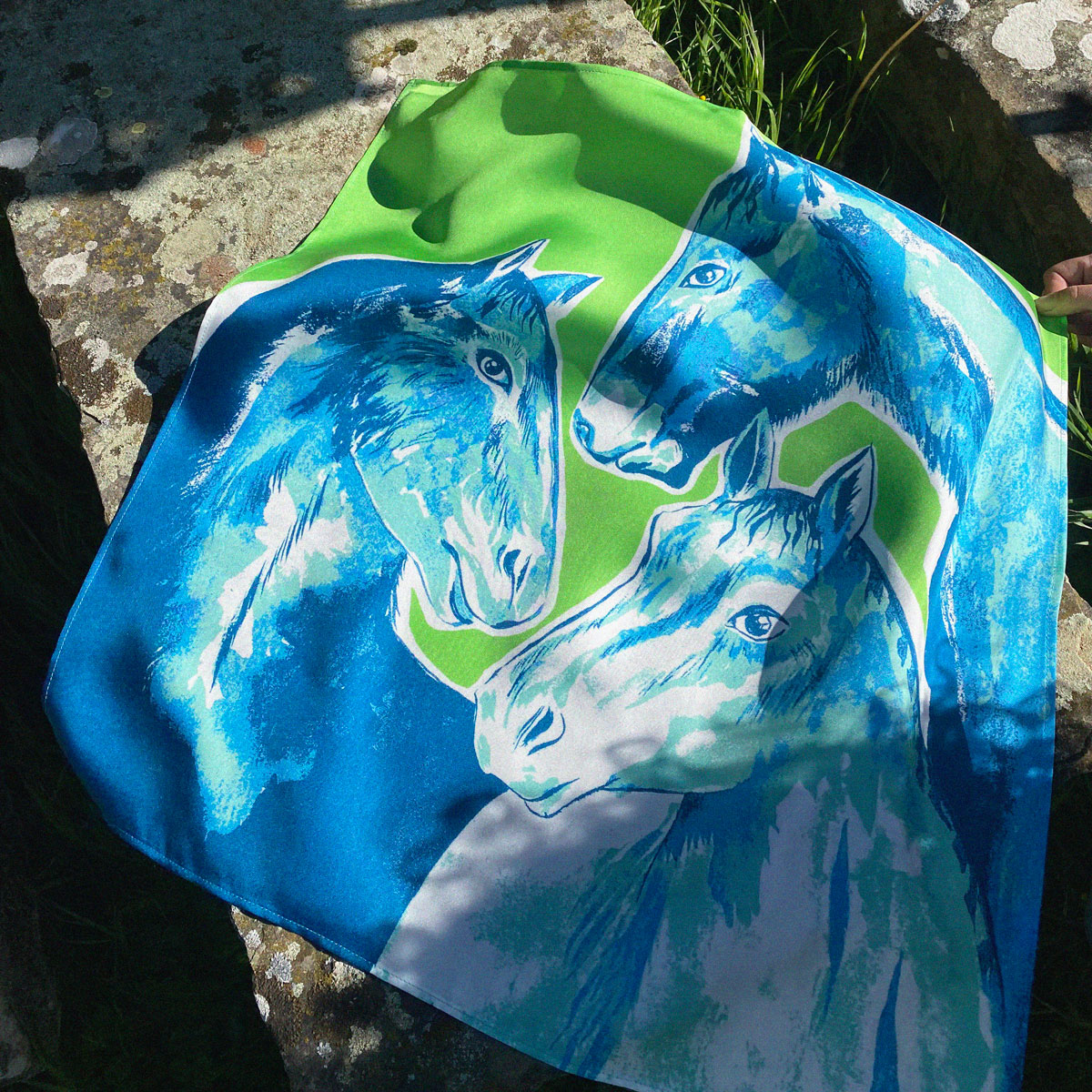 Foulard en soie Les Chevaux | Le Bestiaire