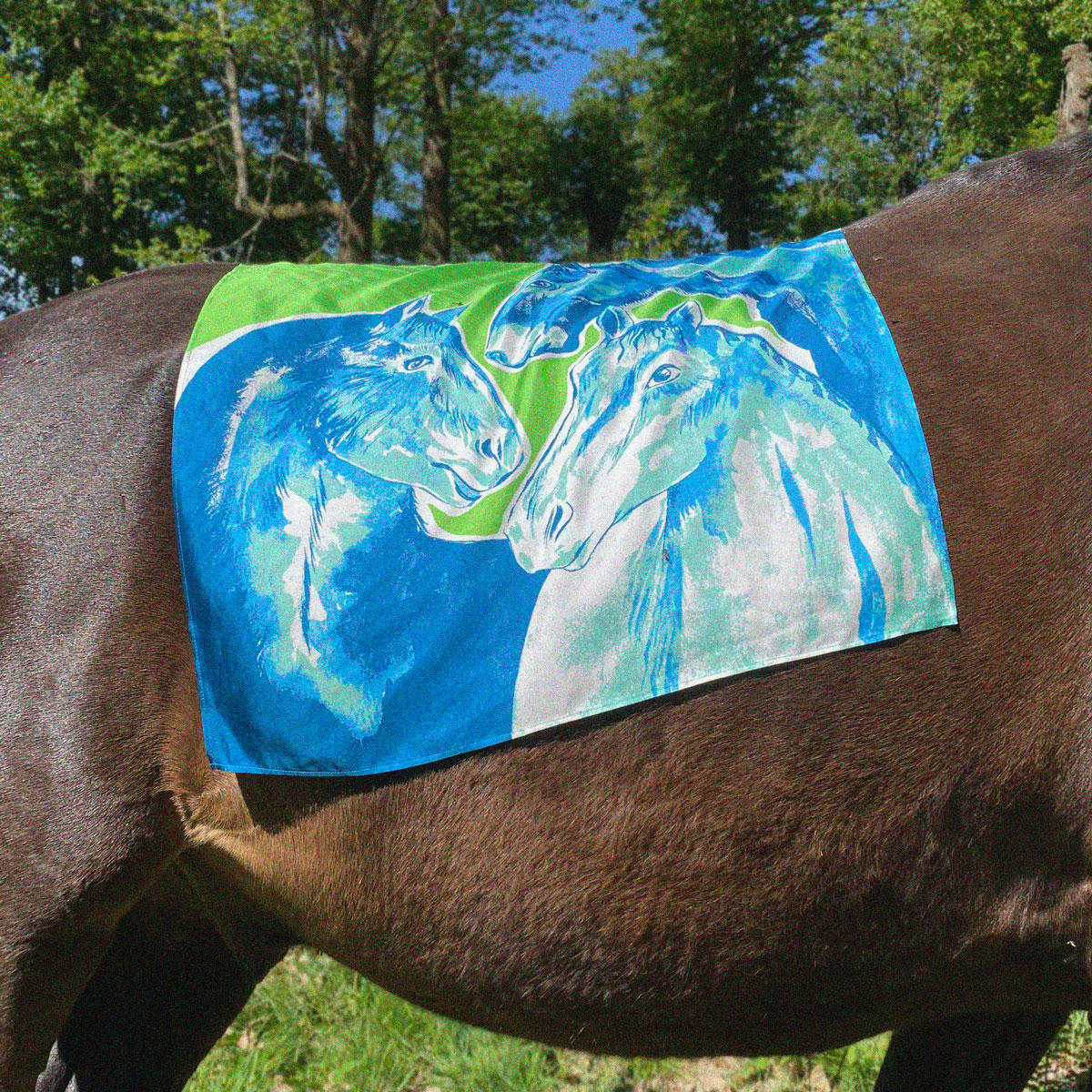 Foulard en soie Les Chevaux | Le Bestiaire