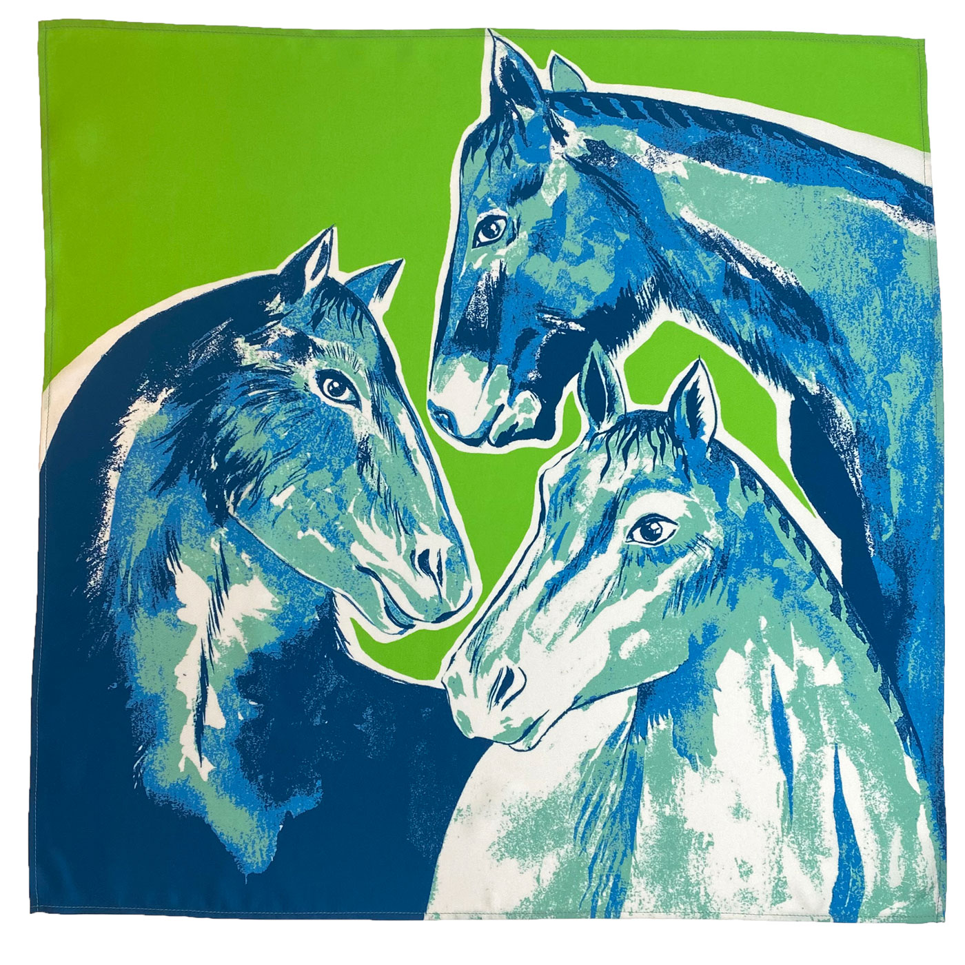 Foulard en soie Les Chevaux | Le Bestiaire