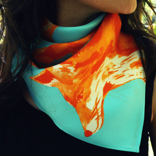 Foulard en soie – Les Renards