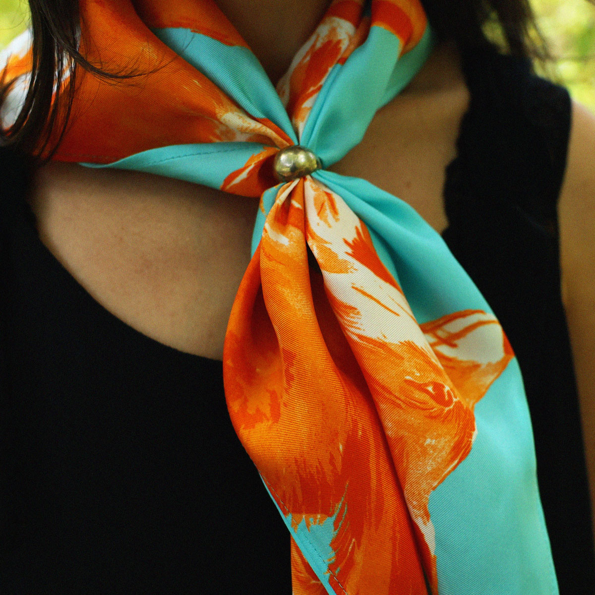 Foulard en soie Les Renards | Le Bestiaire