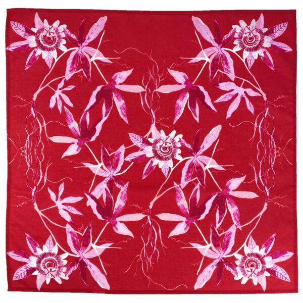 Foulard en soie – Passiflores